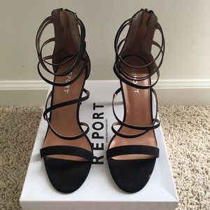 Gorgeous Black Suede Sandals Size 9.5